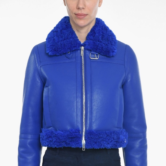STAND STUDIO Lorelle Jacket Electric Blue US Size 6 NWT $695 - Picture 5 of 14
